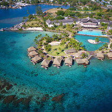 Aerial view of the Intercontinental Tahiti Resort and Spa