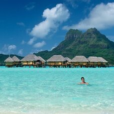 Aerial view Le Bora Bora By Pearl Resorts