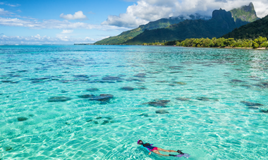 Moment de snorkeling à Moorea dans les eaux cristallines